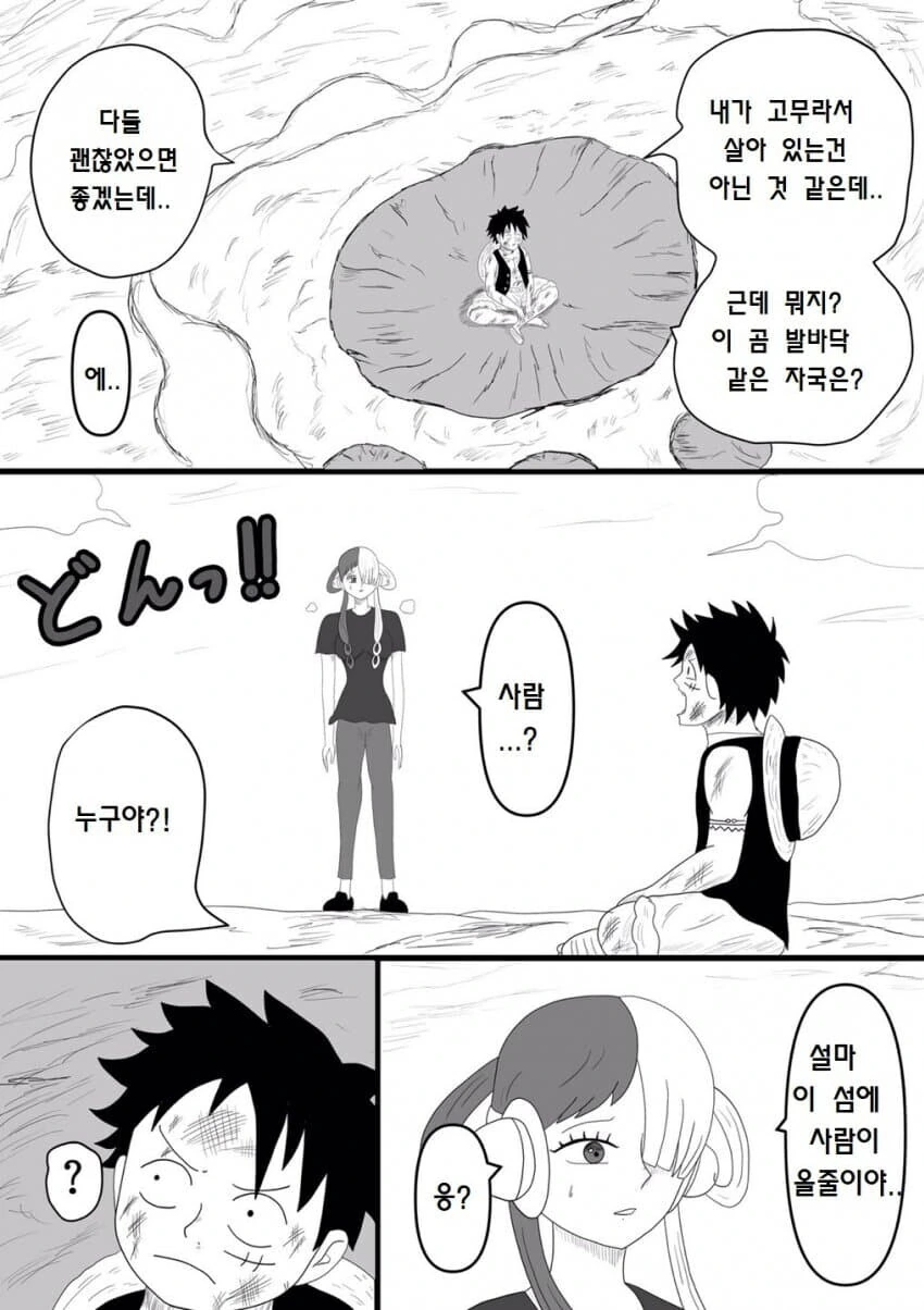 원피스) 루피가 잘못된 섬에 떨어진 만화 - 이미지 2