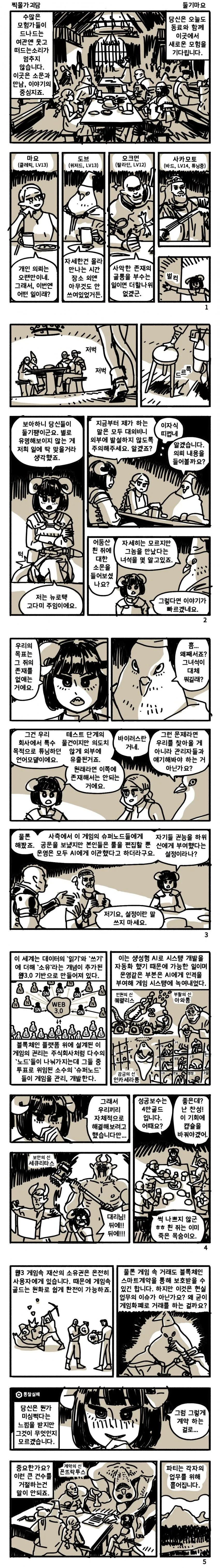 모험가들의 의뢰를 받아 AI에게 지배당한 쥐를 잡으려는 만화