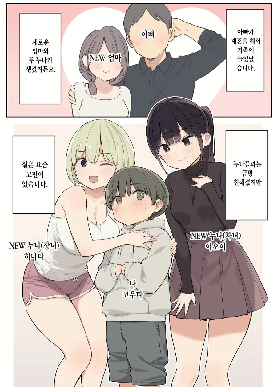재혼으로 누나들이 생긴 남자아이.manga