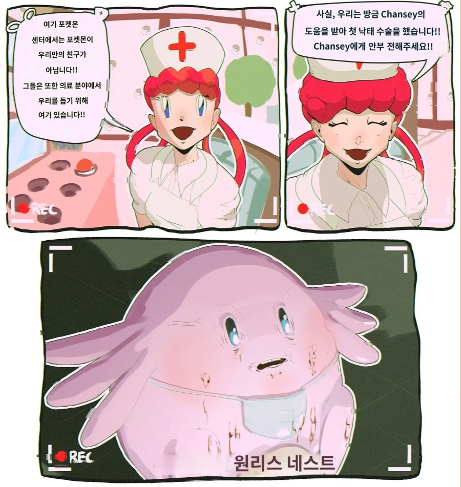 포켓몬의 장점에 대해 설명하는 간호순 만화.manhwa_1.webp