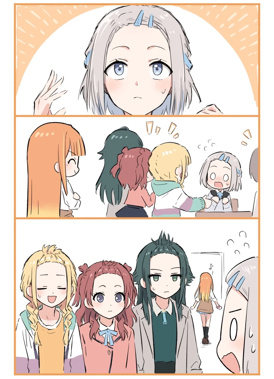 @) 이마를 깐 헤어 스타일에 꽂힌 스미카