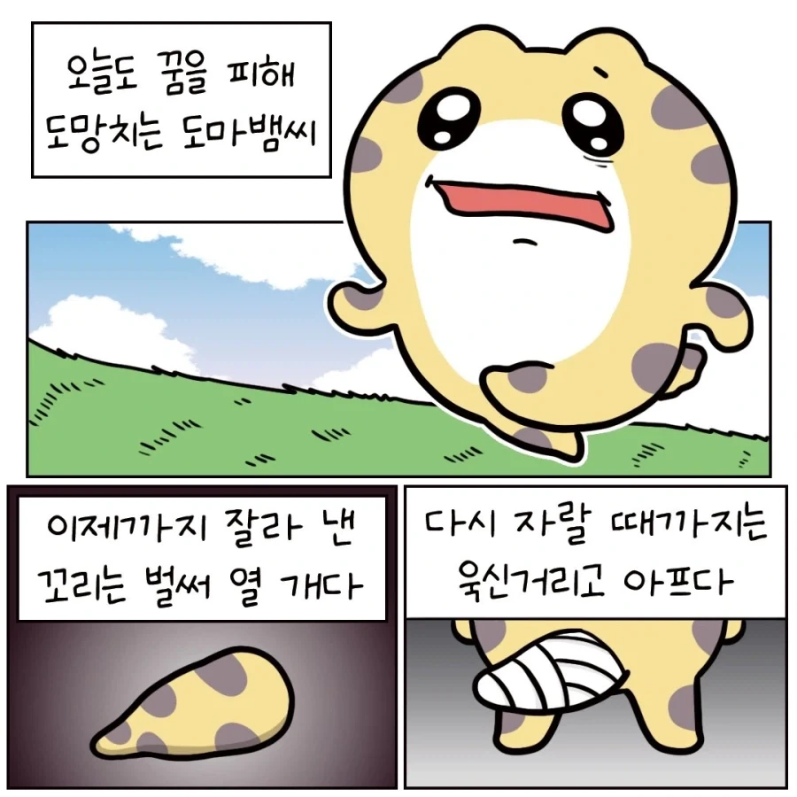 꿈을 피해 도망치는 도마뱀.manhwa
