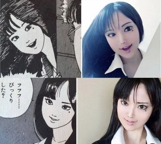 이토준지 만화 캐릭터들을 코스프레하는 일본女