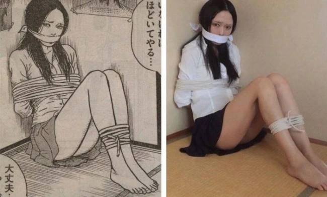 이토준지 만화 캐릭터들을 코스프레하는 일본女 - 이미지 9
