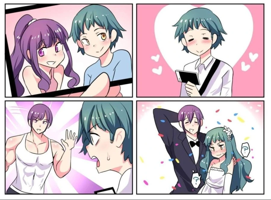 어릴적 사랑스러운 소꿉친구와 재회하는 만화.manwha
