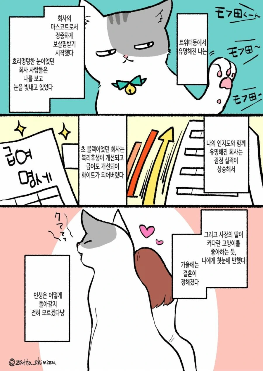 고양이가 된 회사원 만화 - 이미지 4