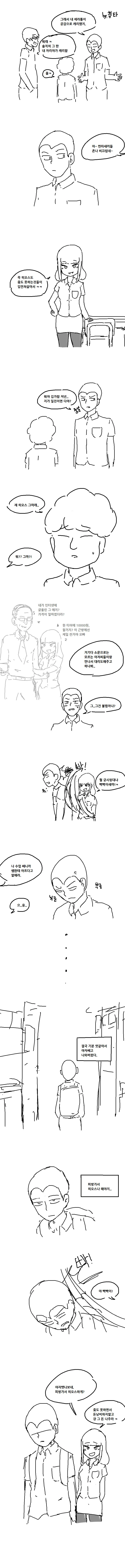 건방진 일진녀 정의구현하는 만화