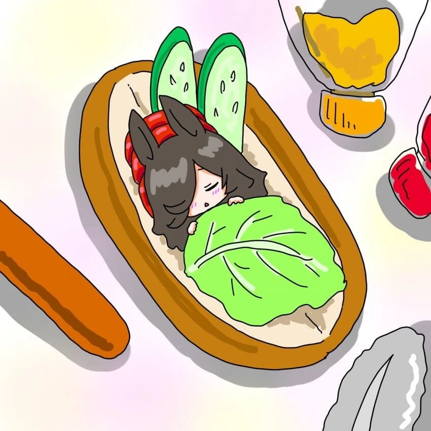 [말딸]] 참깨빵 위에 순 쇠고기 패티 두 장, 작은 라이스, 양상추
