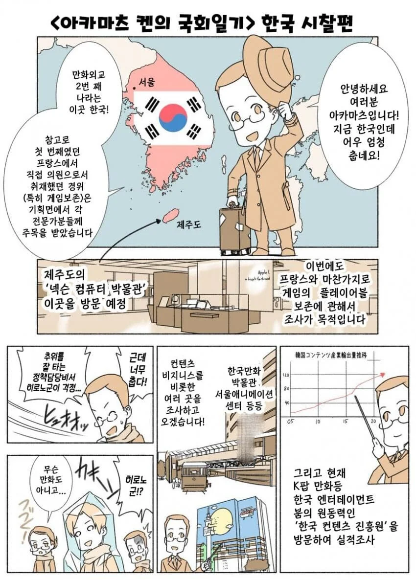 한국에 온 일본국회의원manga