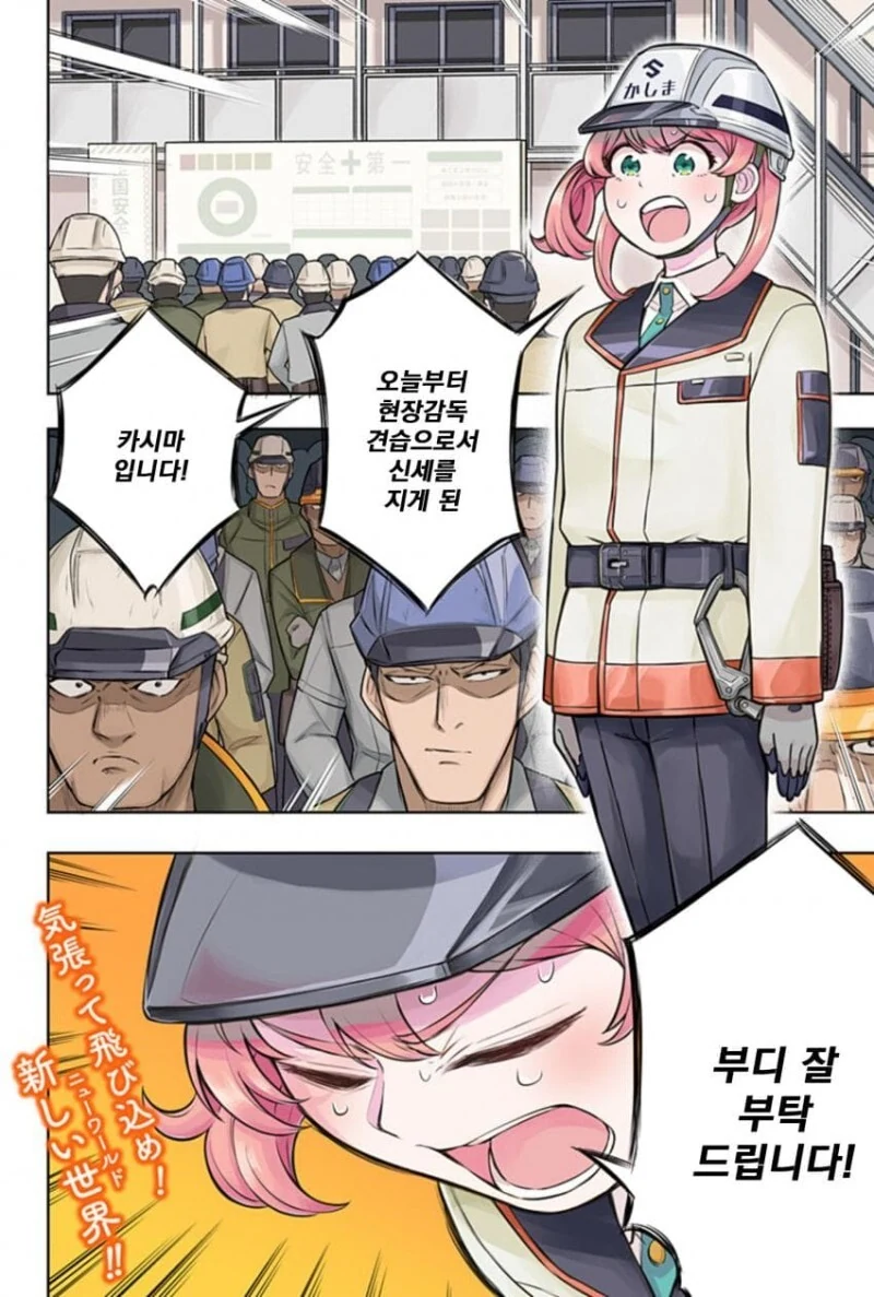 현장관리직으로 취직하는 만화
