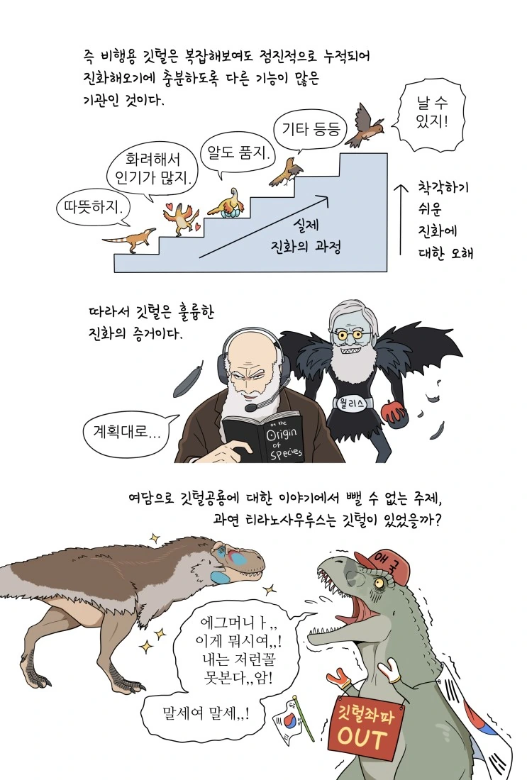 만화로 배우는 공룡의 생태 - 깃털의 기능 - 이미지 8