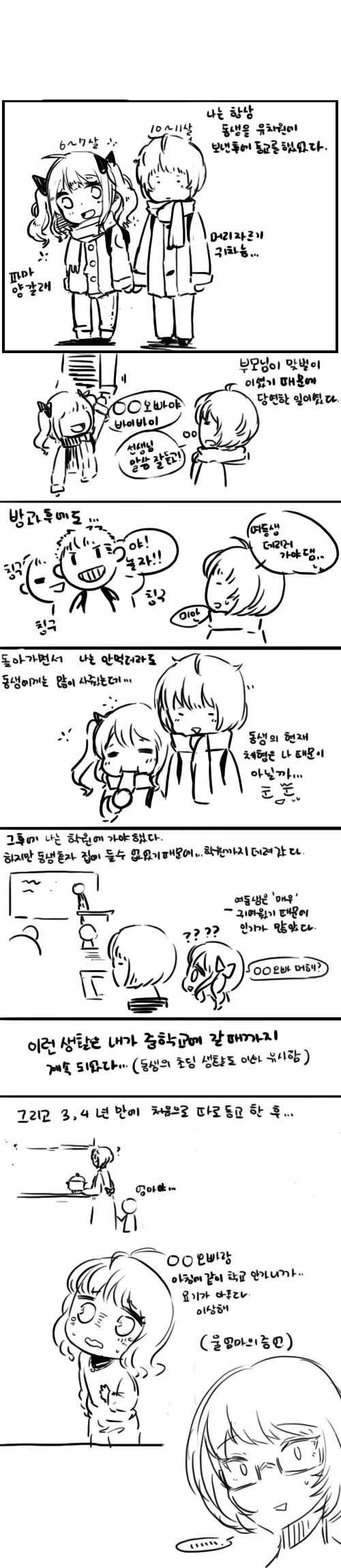 비현실적으로 귀여운 여동생 Manhwa.