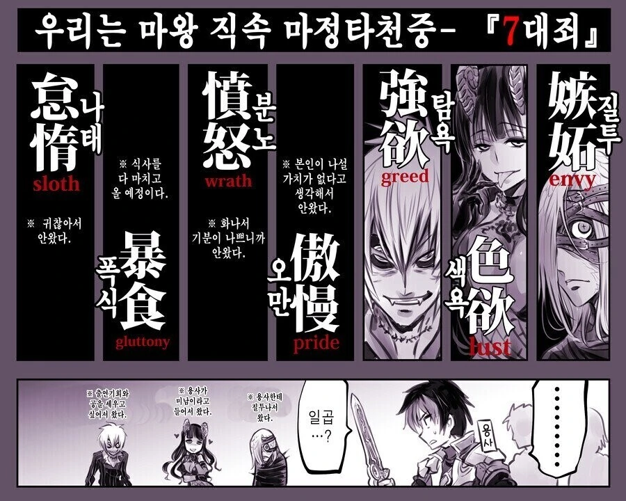 마왕의 7대 간부 중 셋만 출석한 이유.manga