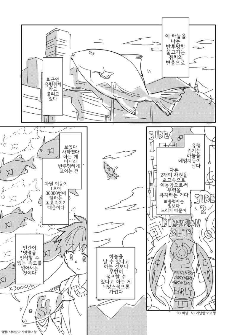 먹으면 투명해지는 물고기.manga