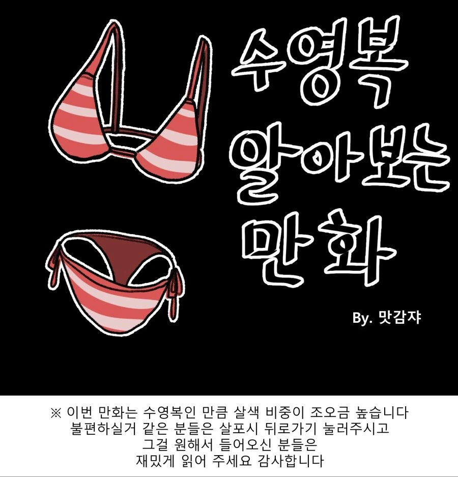 수영복에 대해 알아보는 만화