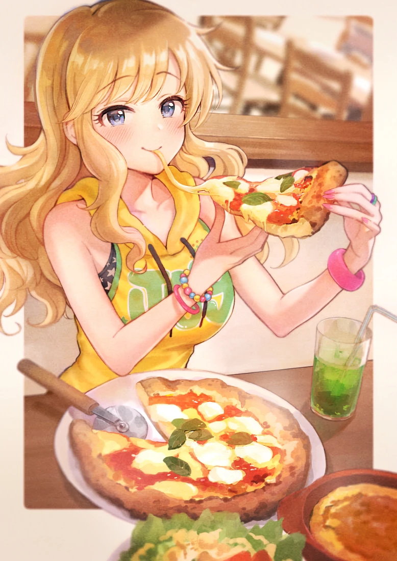 @) 피자먹는 유이