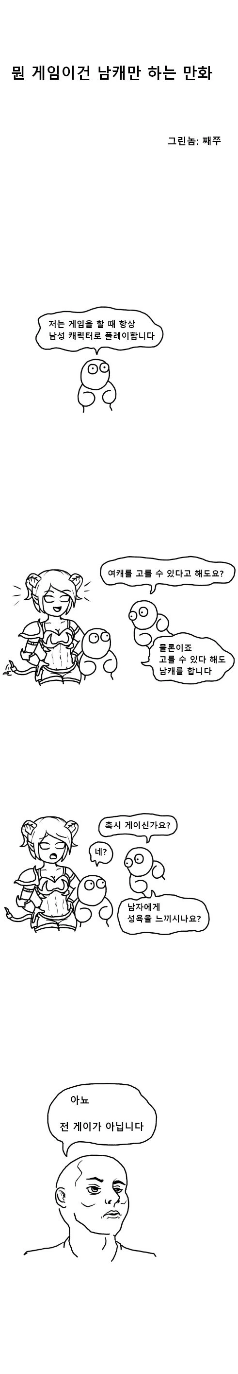 무슨 게임이건 남캐만 하는.manhwa