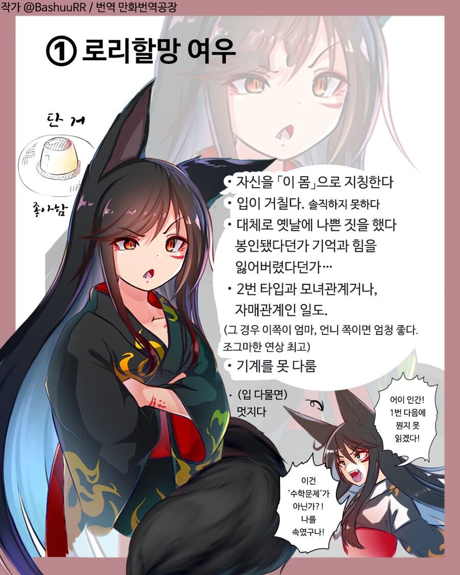 4가지 타입의 여우 캐릭터.manhwa