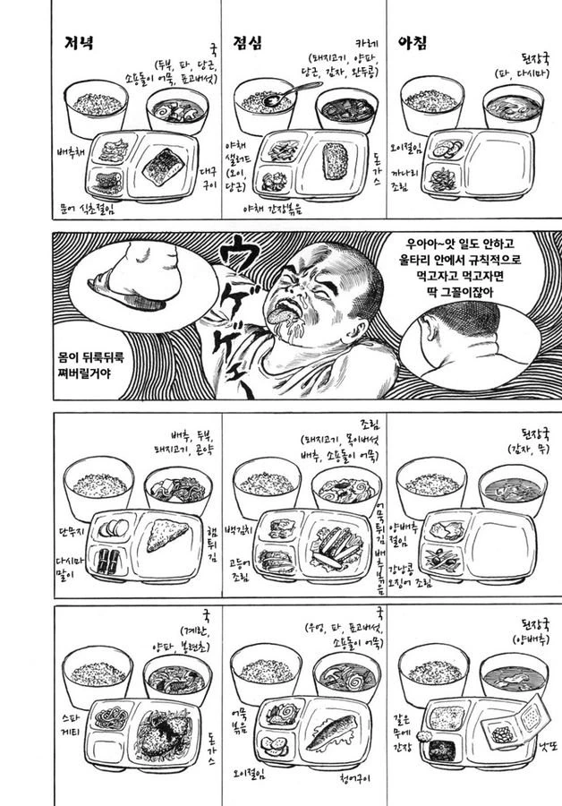 스압)일본의 형무소 만화 먹방장면. - 이미지 3