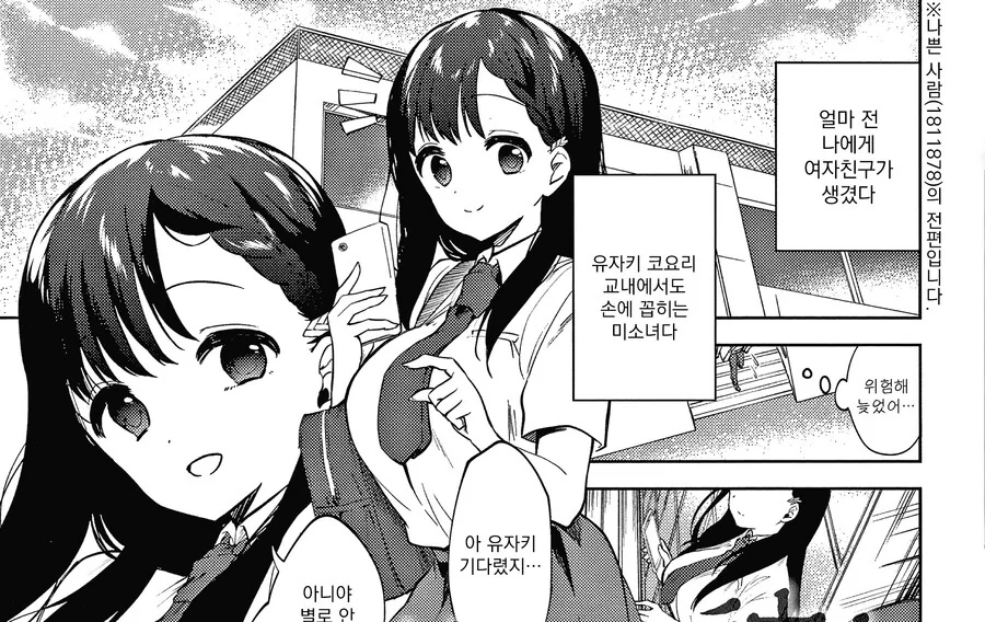 첫 여자친구 사귀는 만화.