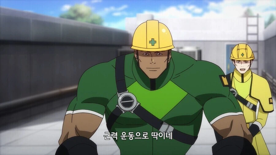 영화를 많이 본 헬창이 적 기지에 잠입하는 만화