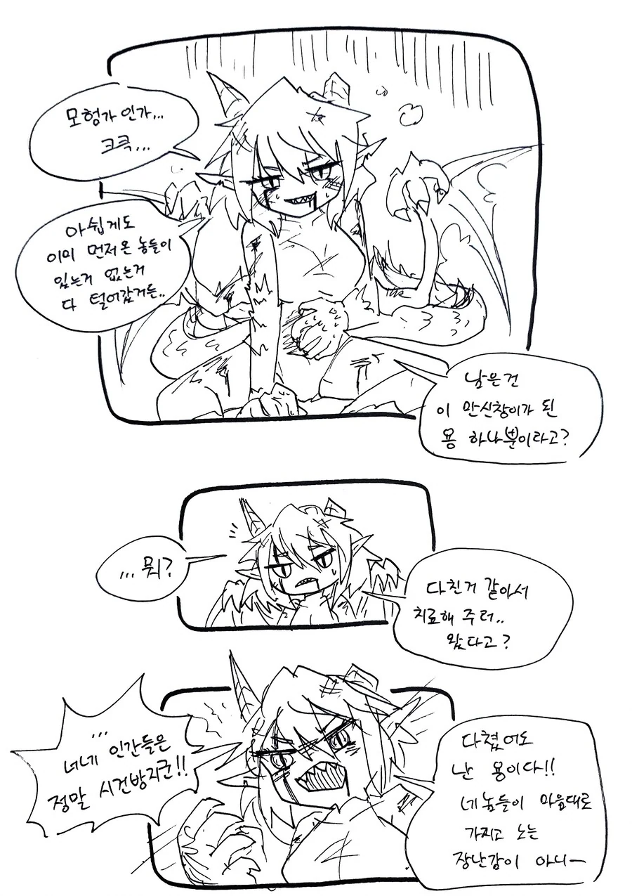 스압) 힐러군과 드래곤양 .manhwa