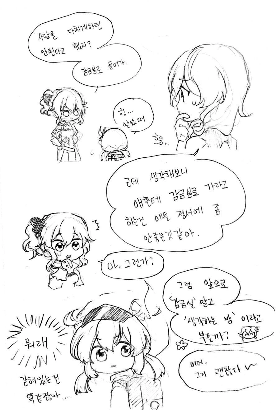 원신)클레 감금실로 보내는 진.manwha