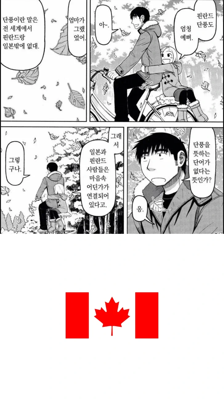 단풍이란 단어는 일본과 핀란드밖에 없다고 조리돌림 당하던 만화