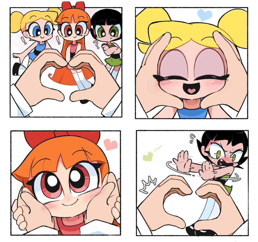 귀여운 파워퍼프걸 만화