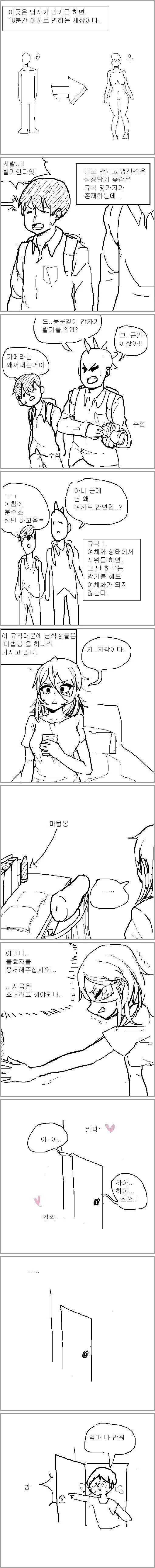 겁쟁이 TS 만화
