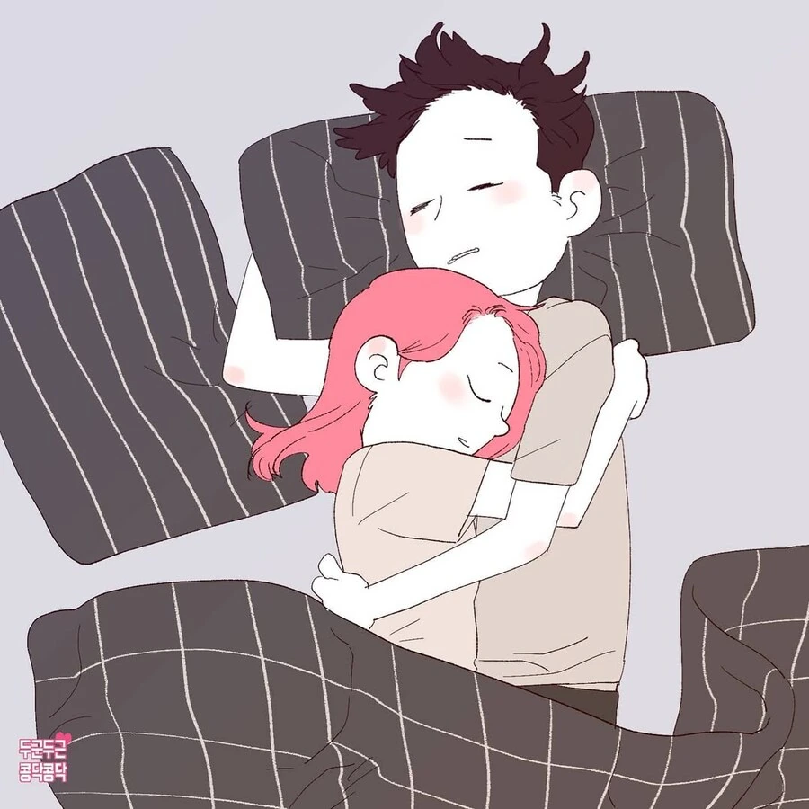 하루종일 붙어있는 커플 만화
