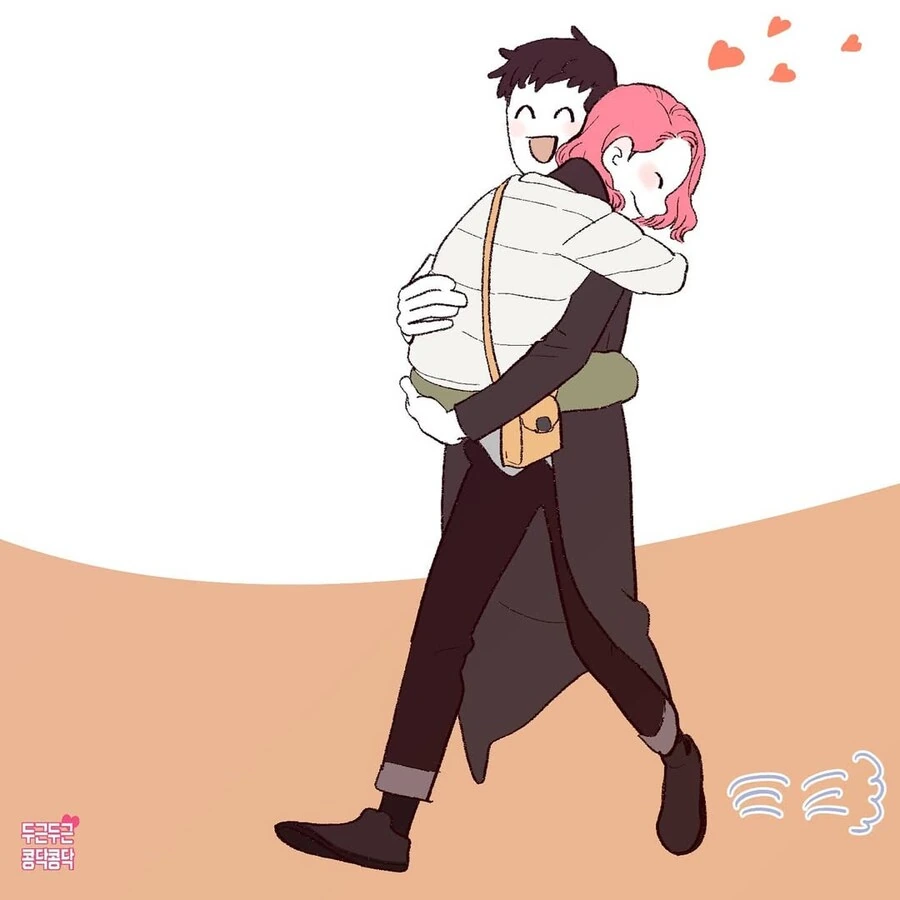 하루종일 붙어있는 커플 만화 - 이미지 3