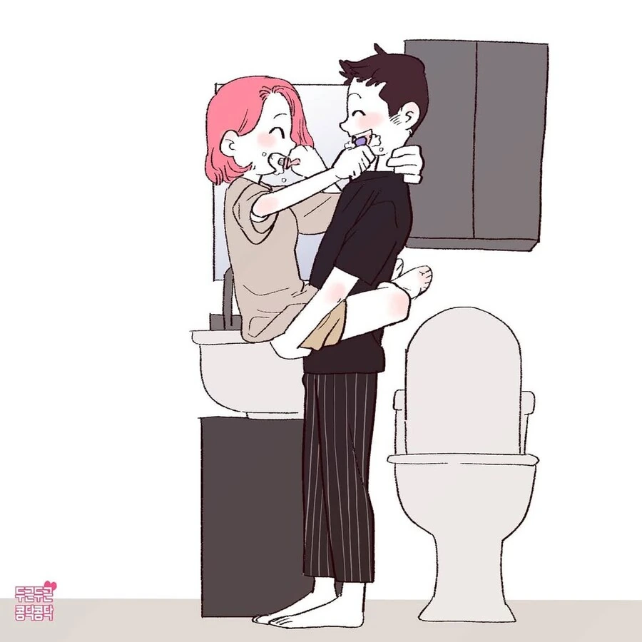 하루종일 붙어있는 커플 만화 - 이미지 5