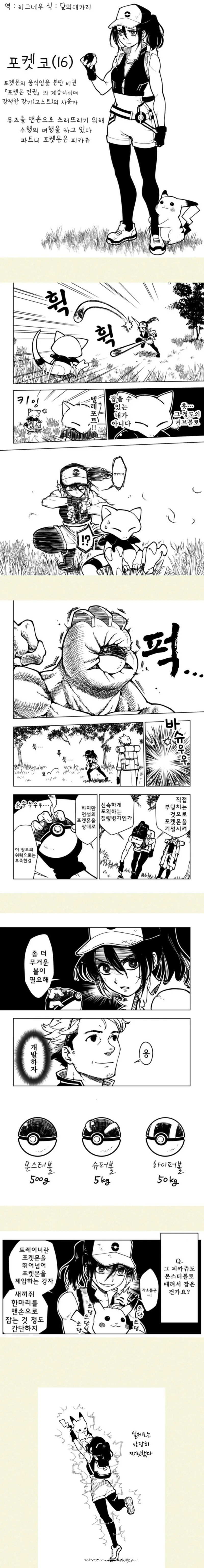 야생 포켓몬과의 포켓몬 배틀이 없는.manhwa