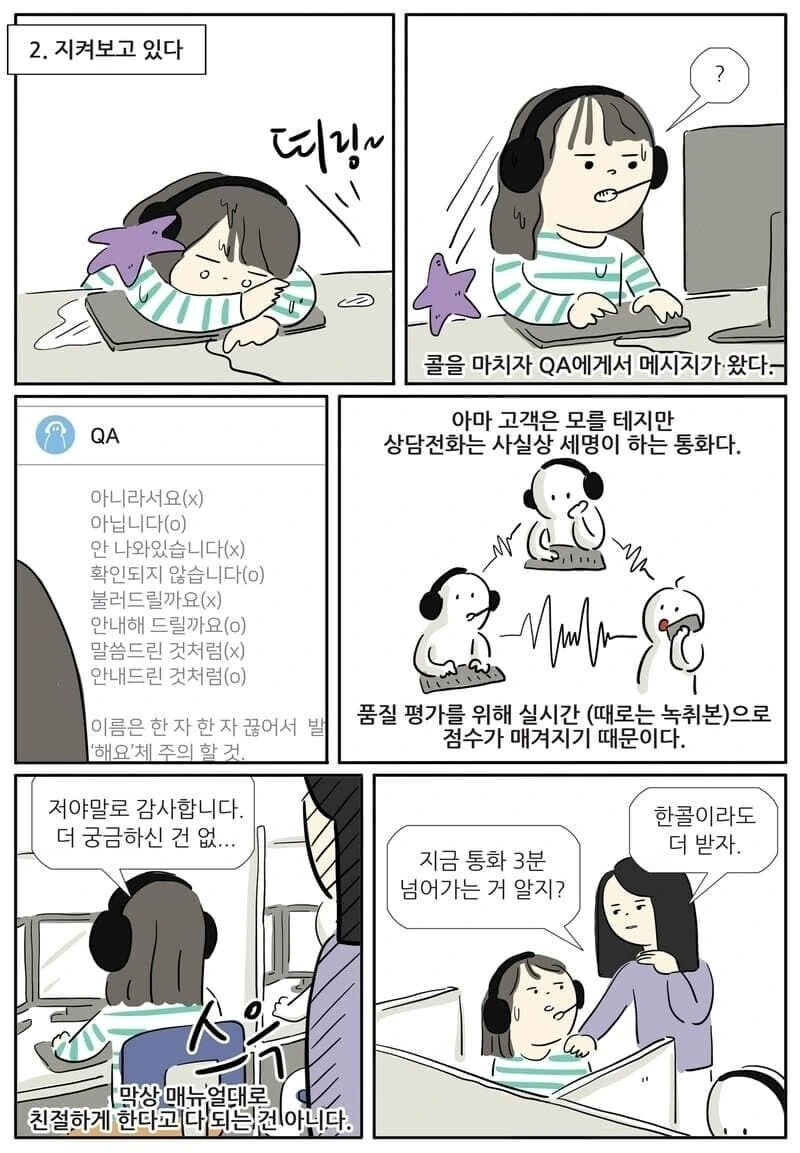 전화 상담원이었던 사람의 후기 만화 - 이미지 2