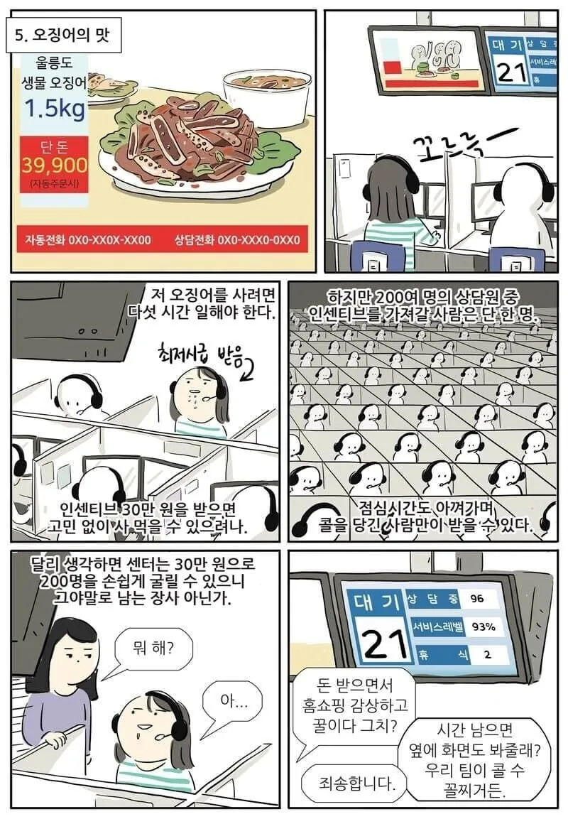 전화 상담원이었던 사람의 후기 만화 - 이미지 5