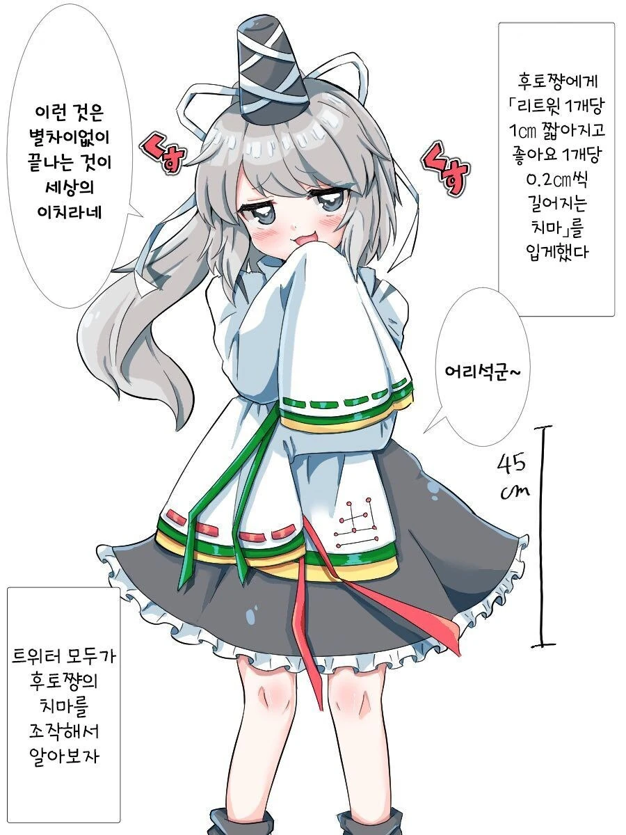 리트윗 될 때마다 치마가 짧아지는 만화