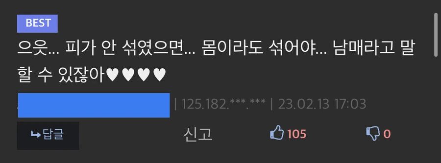 피가 이어지지 않은 남매 만화 - 이미지 5