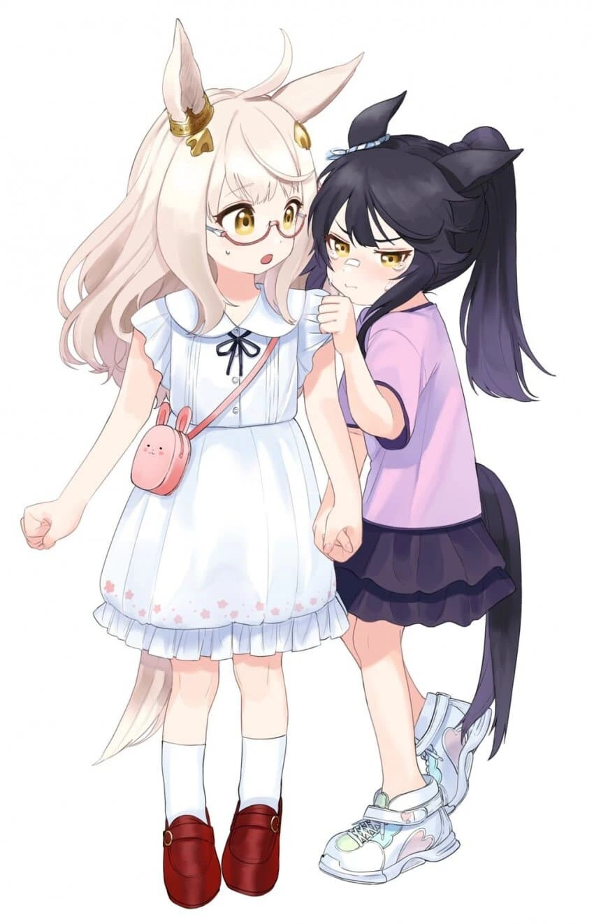 [말딸] 잼민시절 비와&나리브 자매