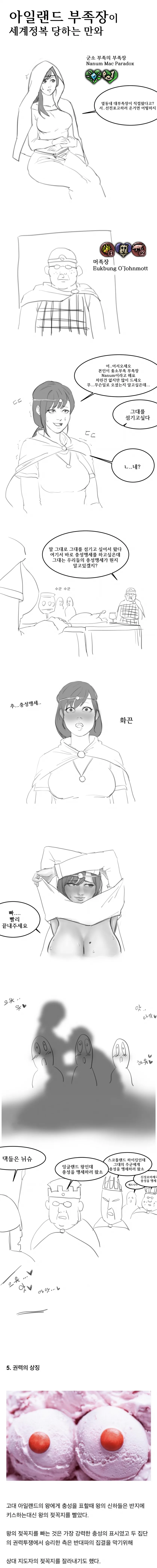 고대 아일랜드 부족장이 세계정복당하는 만화