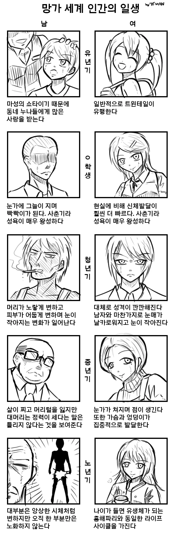 만화세계 인간의 일상