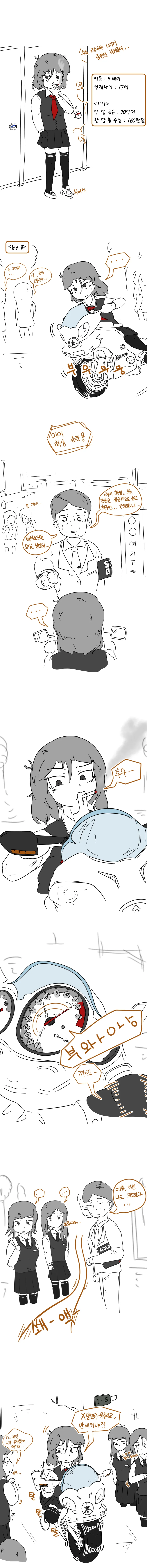 양아치 여고생 만화.manwha
