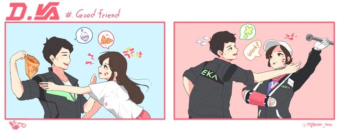 옵치)하나랑 대현이가 꽁냥꽁냥하는 만화 - 이미지 6