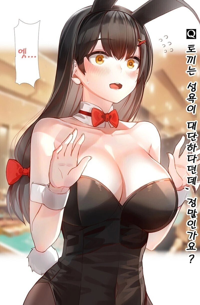 [ㅇㅎ] 토끼의 ㅅㅇ에 대해 바니걸에게 물어보는 만화
