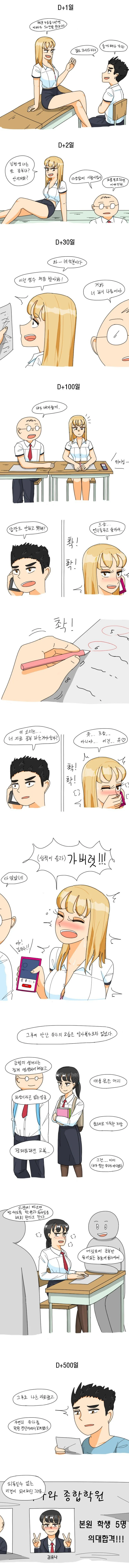 일진녀가 성적으로 타락해가는 만화.J
