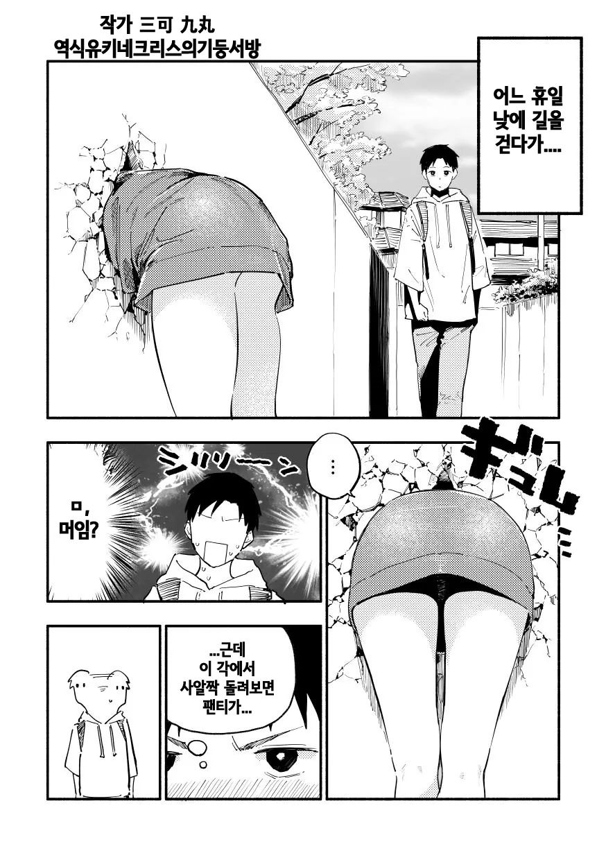 벽에 박힌 ㅇㄷ이를 보는 만화