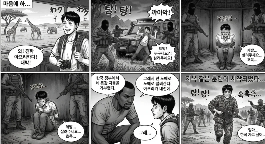 나도 옜날에 꾼 악몽 제미나이로 만화로 만들어봄