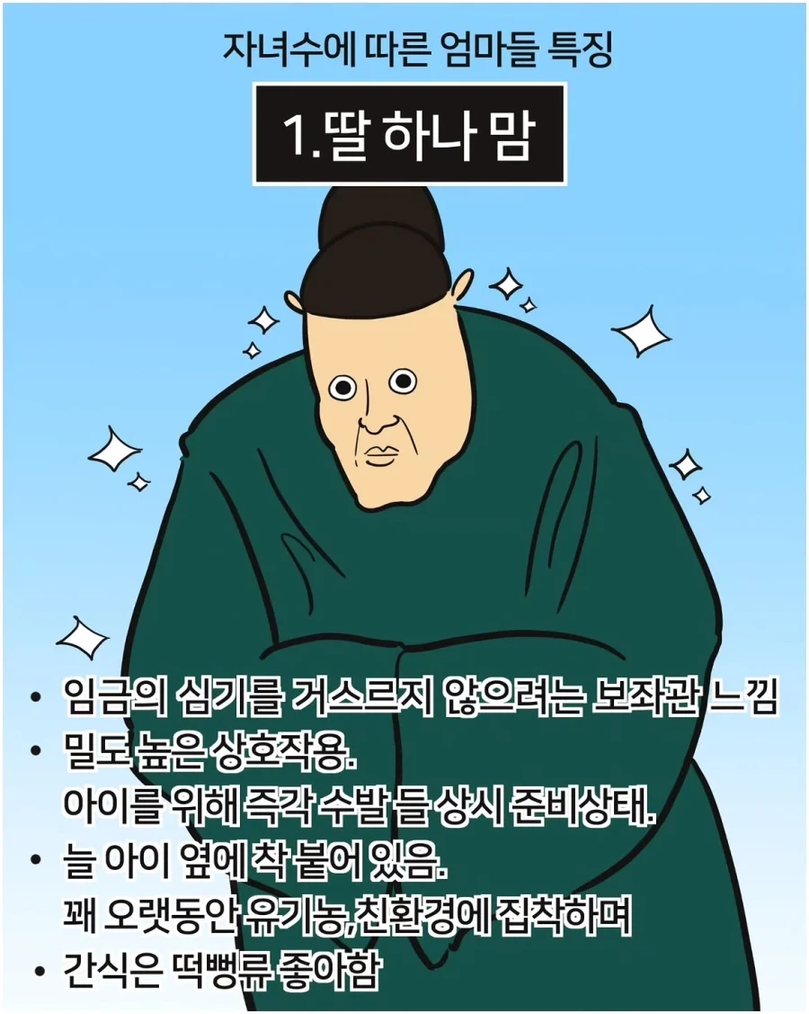 자녀 수에 따른 엄마들 특징.manwha
