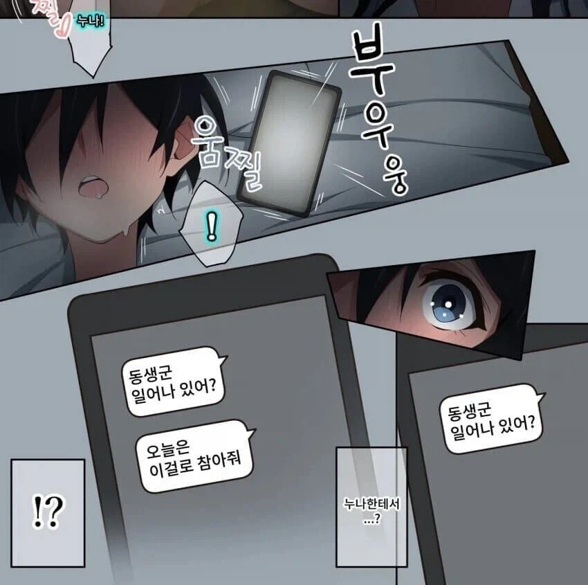 깊은 밤에 친남매끼리 은밀한.manga