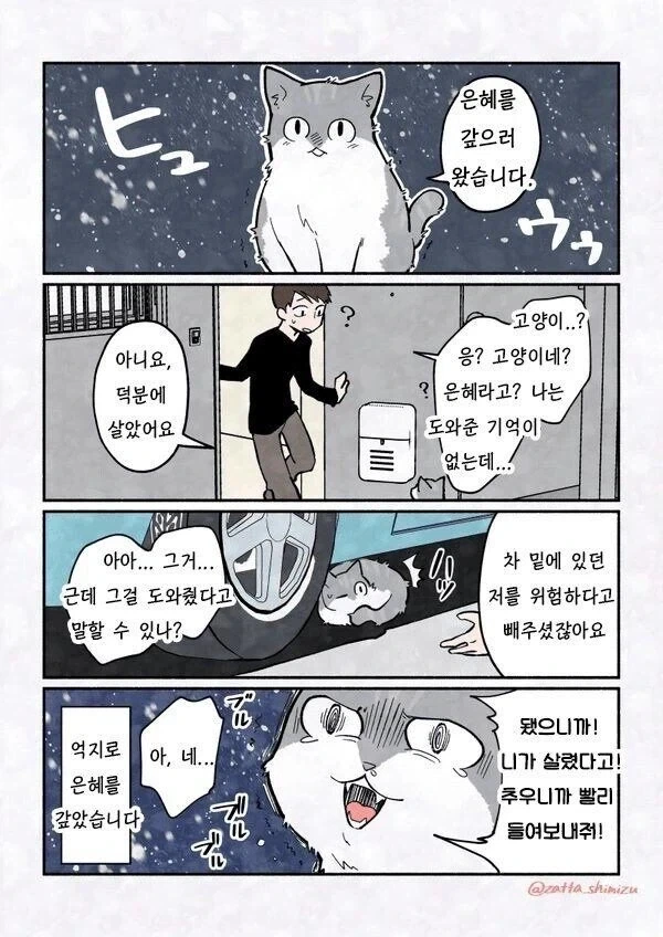 고양이가 은혜갚는 만화